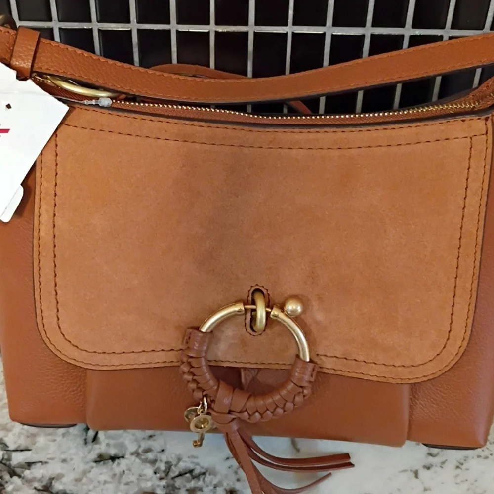 NWT See By Chloe Joan Leather Crossbody NWT In Tan - Picture 4 of 9